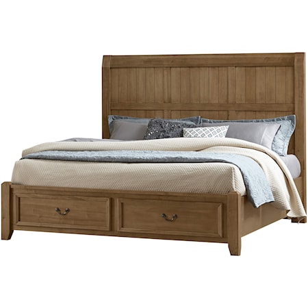 Queen Timber Storage Bed
