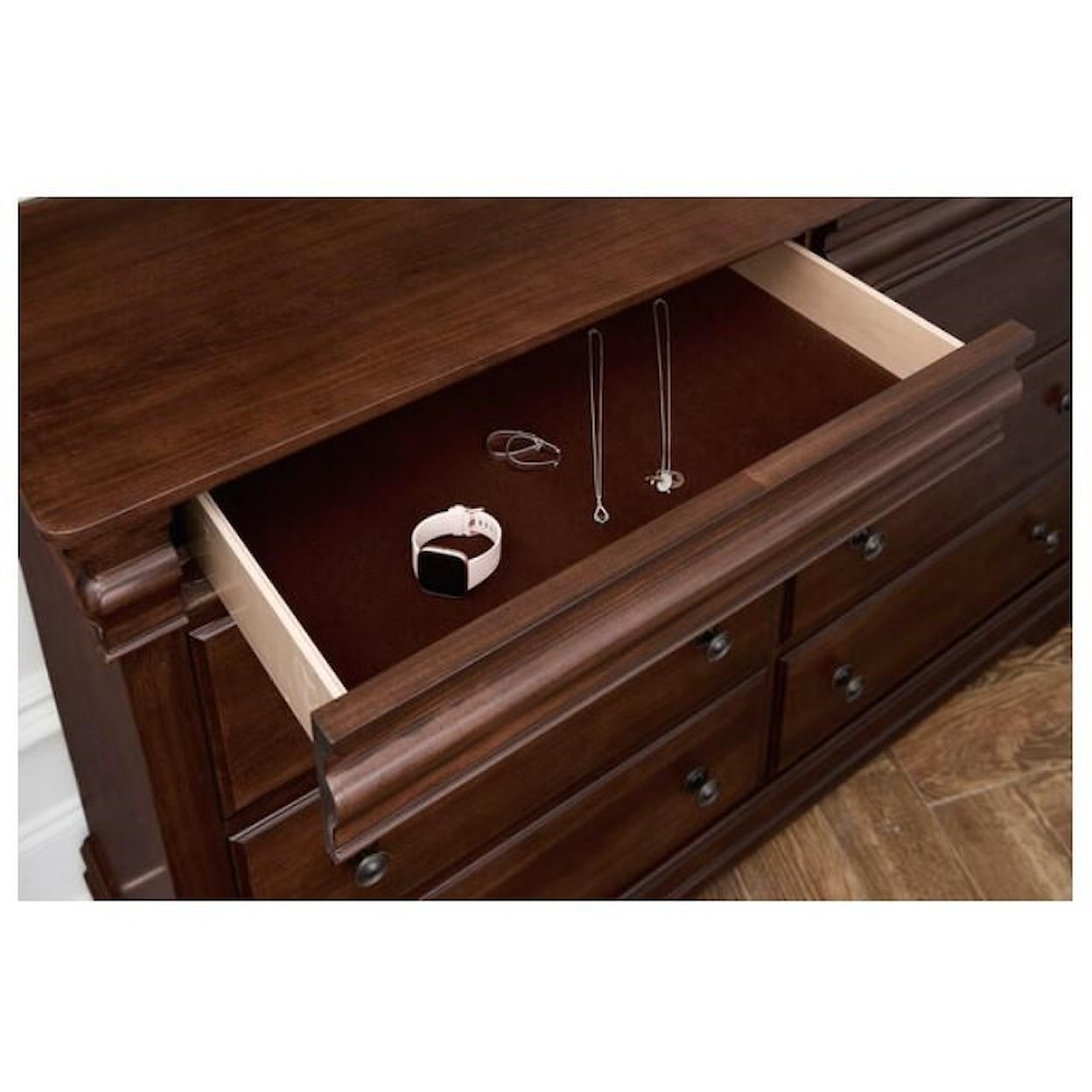 Vaughan Bassett Vista - Warm Cherry Dresser & Mirror