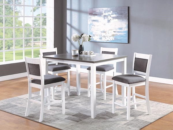 Counter Height 5 Piece Dining Set