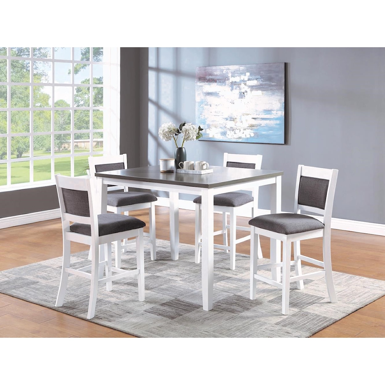 Vilo Home Crete Counter Height 5 Piece Dining Set