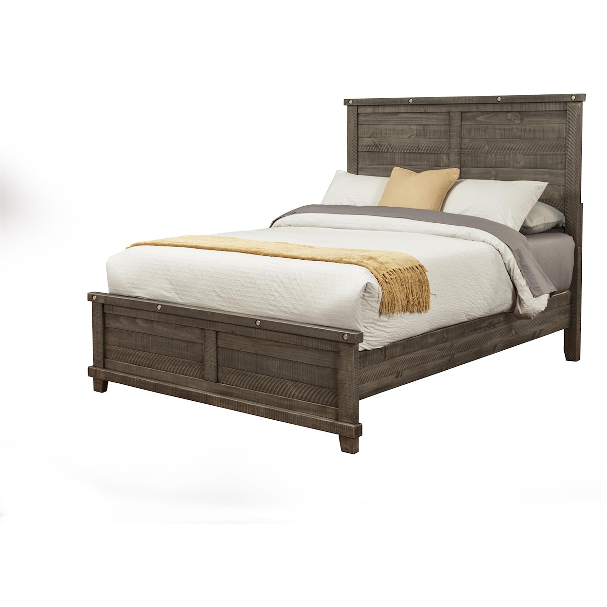 Vilo Home Industrial Charms King Panel Bed