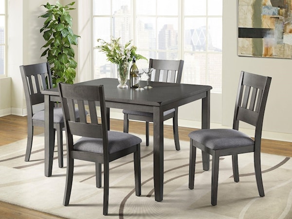 Dining Table and 4 Side Chair Set
