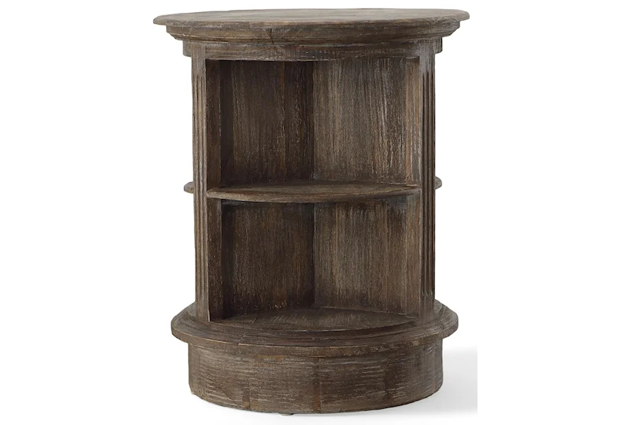 Chalet Barnwood Round Chalet Accent Table by Vintage at Johnson's Furniture