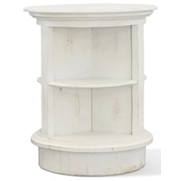 Chalet Round Accent Table New White