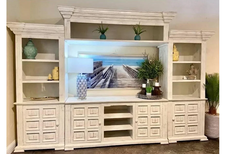 Chalet New White Chalet Wall Unit by Vintage at Johnson's Furniture
