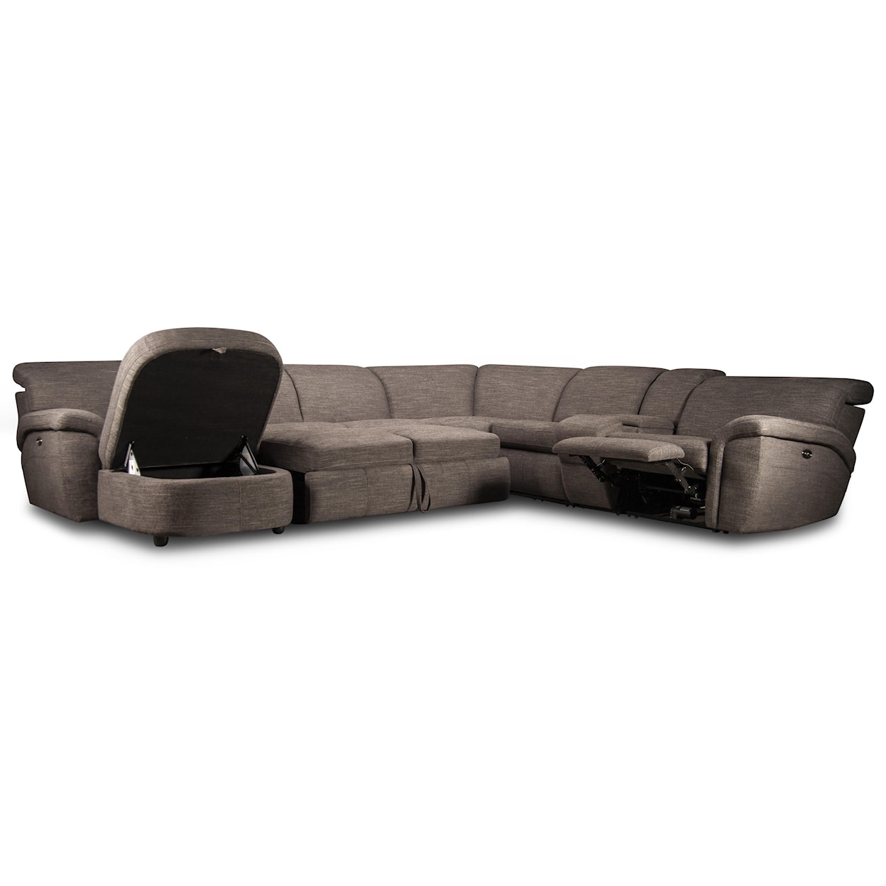 Vogue Home Furnishings Astra Astra Sleeper Sectional with Power Recliner
