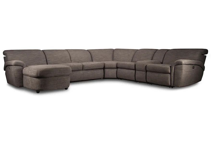 Astra Astra Sleeper Sectional with Power Recliner by Vogue Home Furnishings at Morris Home