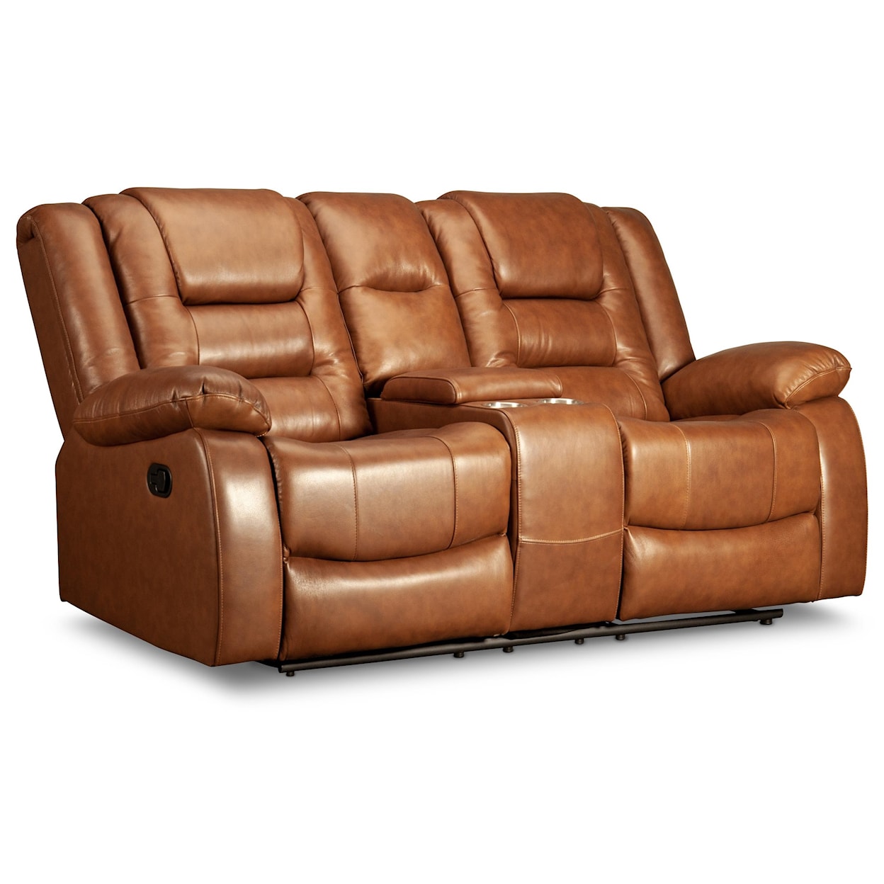 Vogue Home Furnishings Tully Tully Leather Match Reclining Loveseat