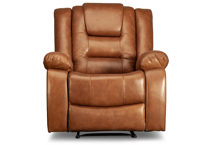 Tully Tully Leather Match Recliner by Vogue Home Furnishings at Morris Home