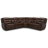 6-Piece Power Reclining Sectional with Hidden Cup Holder & Charging Station