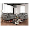 Washington Brothers Furniture 2153 Kennedy Grey Three Cushion Sofa