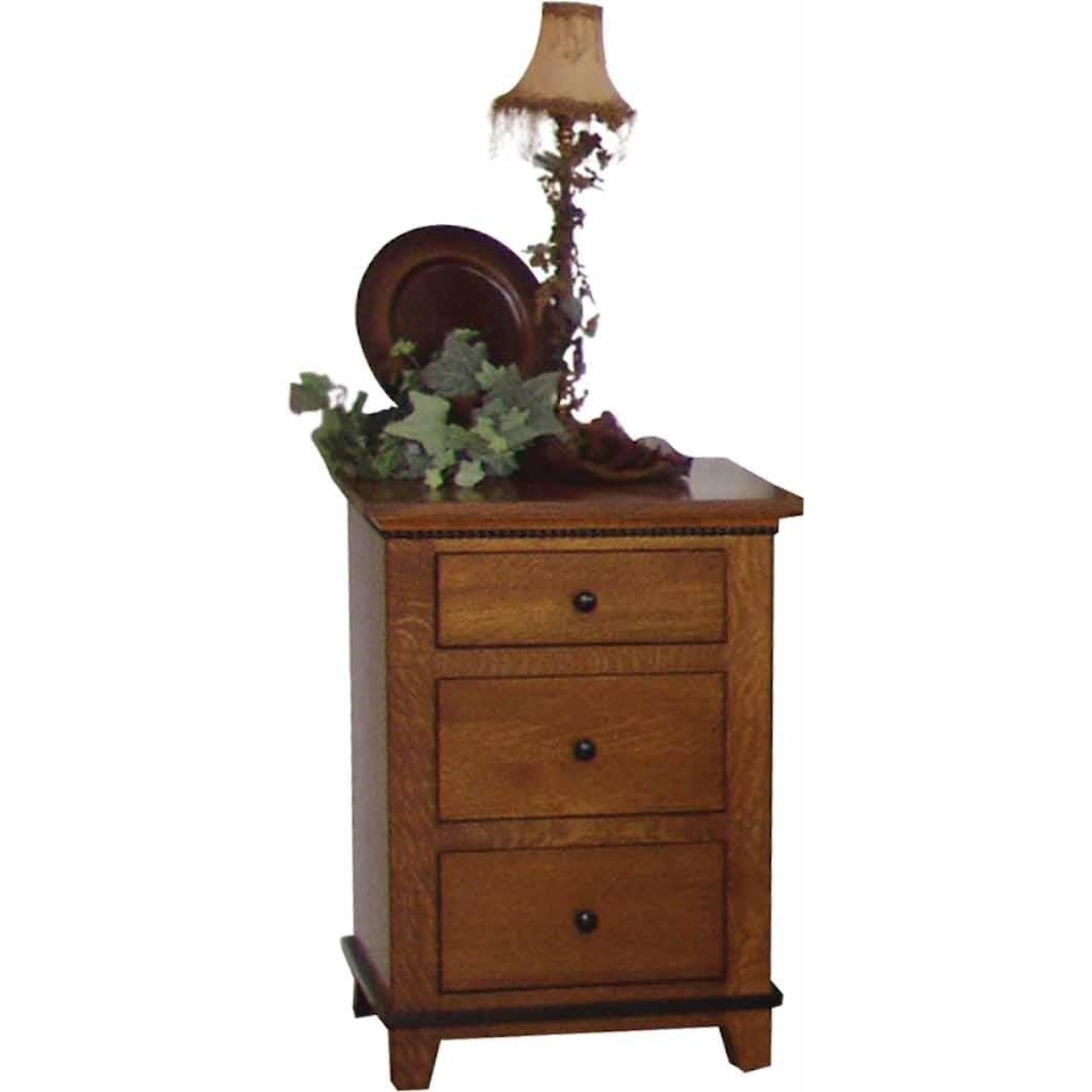 Wayside Custom Furniture Brookstone 3 Drawer Nightstand