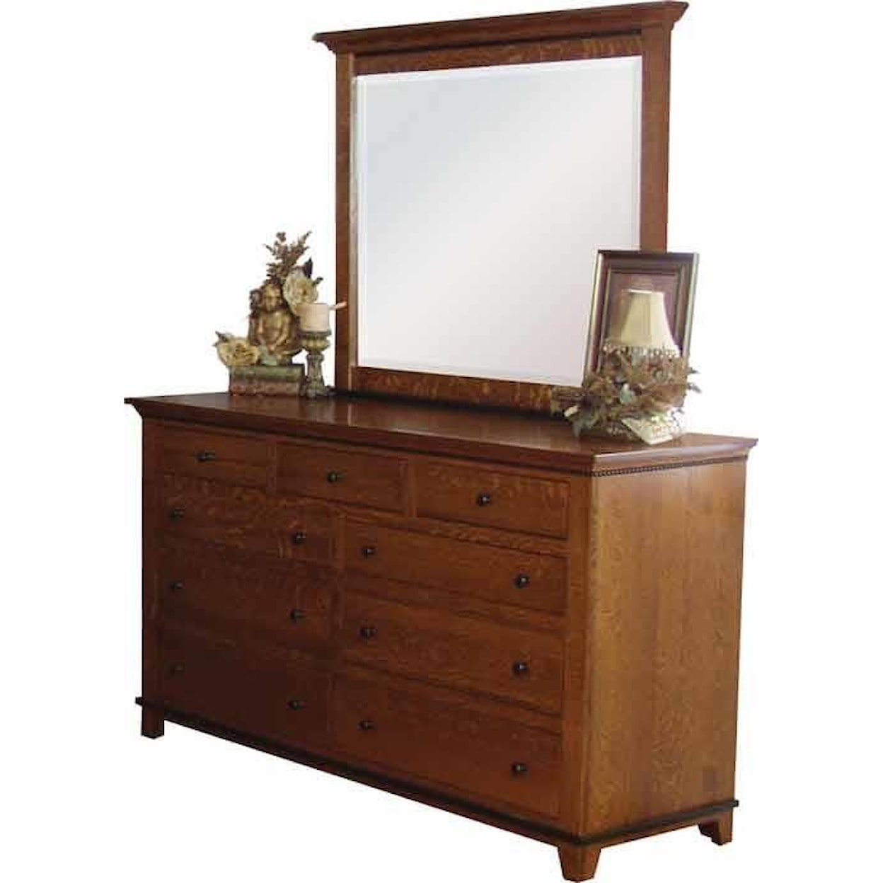 Wayside Custom Furniture Brookstone 9 Drawer Dresser & Mirror