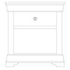 Wayside Custom Furniture Chateau Open Night Stand