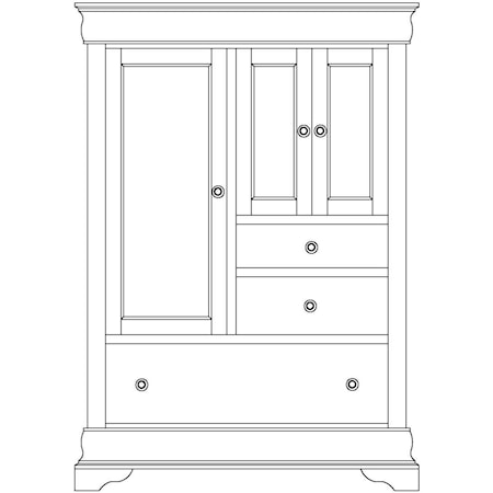 Armoire 3 Door, 3 Drawer