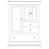 Wayside Custom Furniture Chateau Armoire 3 Door, 3 Drawer