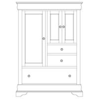 Armoire 3 Door, 3 Drawer