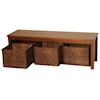 Wayside Custom Furniture Hall Seats Contemporary Hall Bench with Baskets