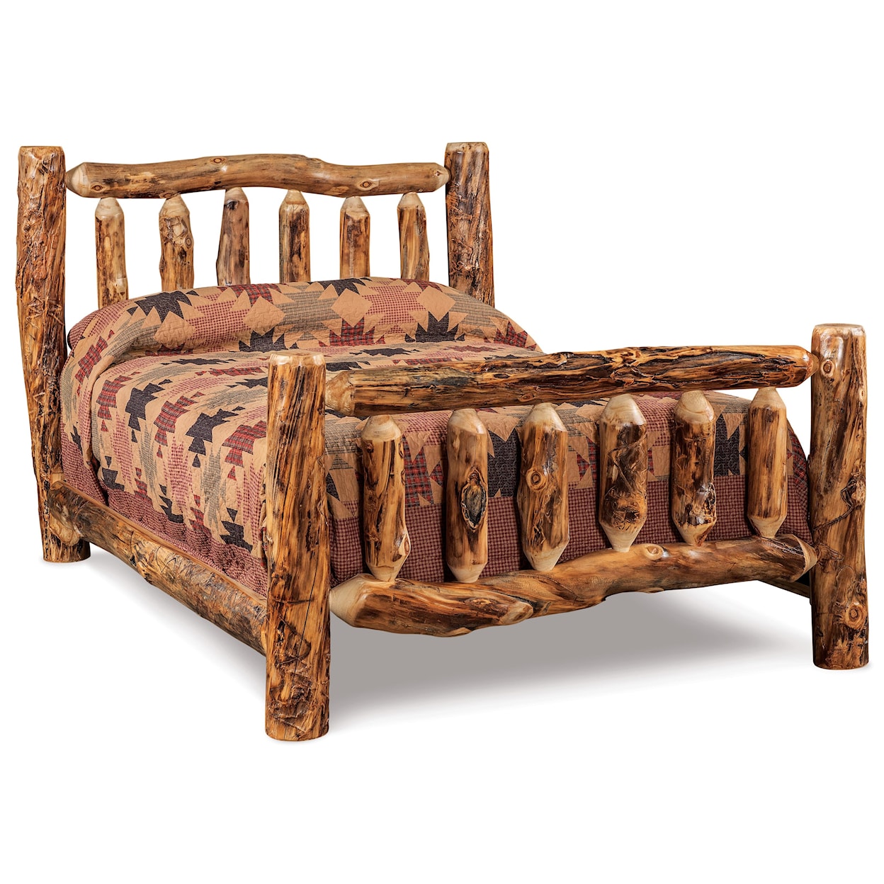 Fireside Log Furniture Log Bedroom Queen Log Bed