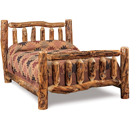 Queen Log Bed