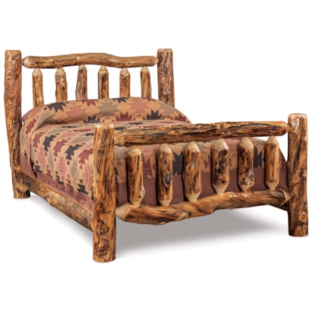 Queen Log Bed