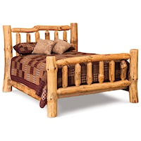 Queen Log Bed