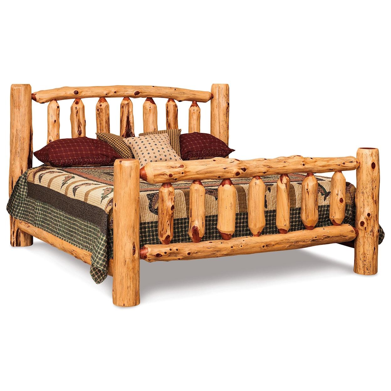 Fireside Log Furniture Log Bedroom Queen Log Bed