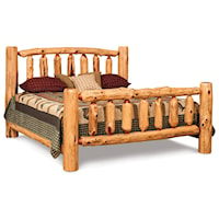 Queen Log Bed