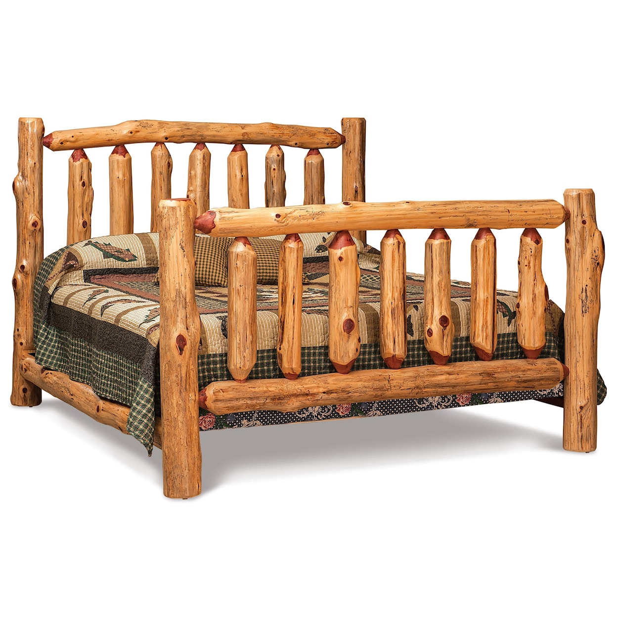 Fireside Log Furniture Log Bedroom Queen Poster Bed