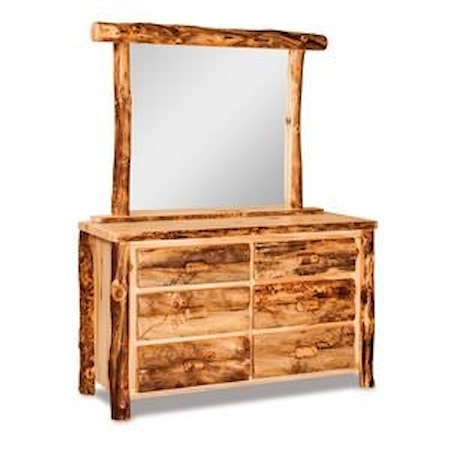 Small 6 Drawer Dresser & Mirror