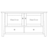 Hopewood Ashford Enclosed 46" TV Console