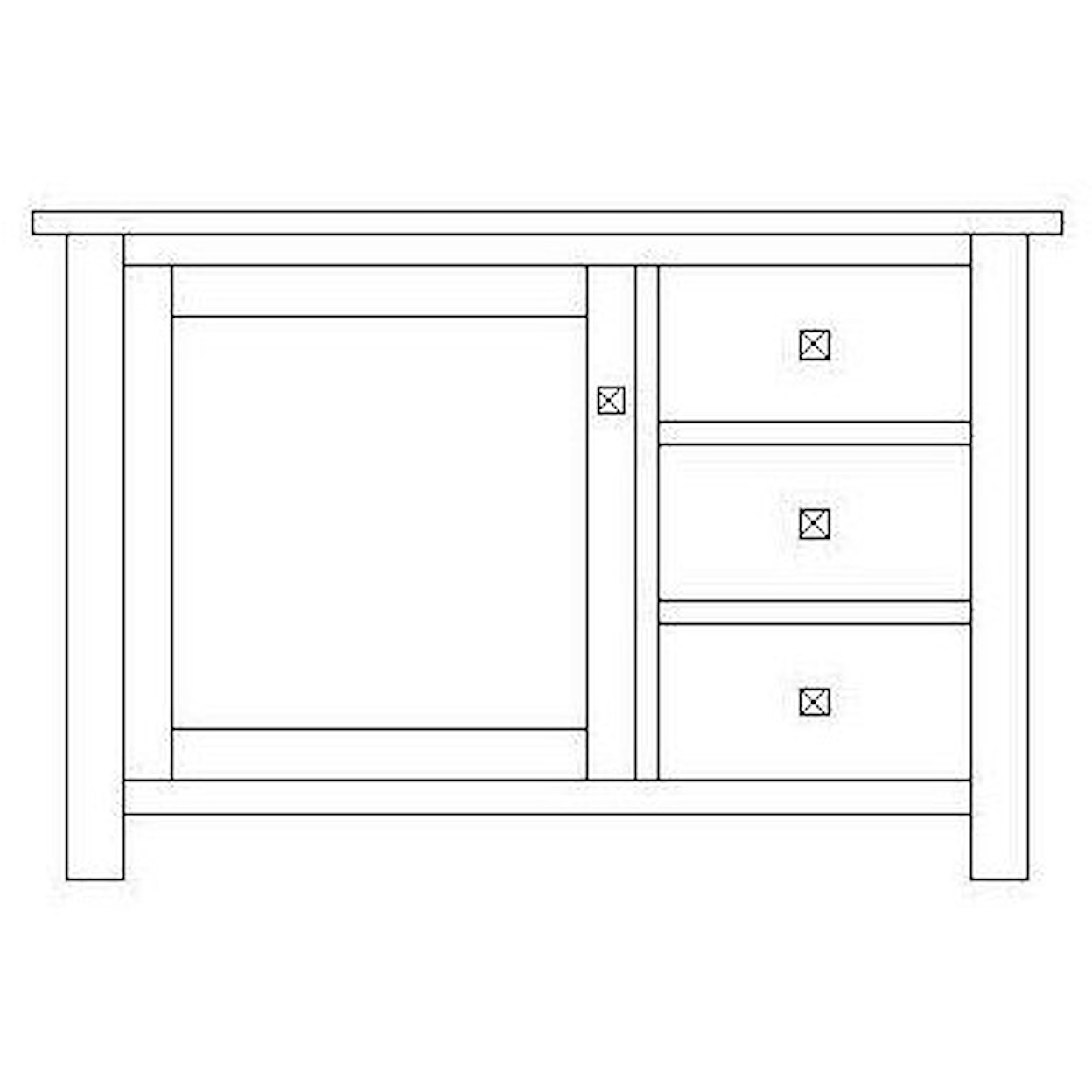 Hopewood Canted Mission 56" TV Console