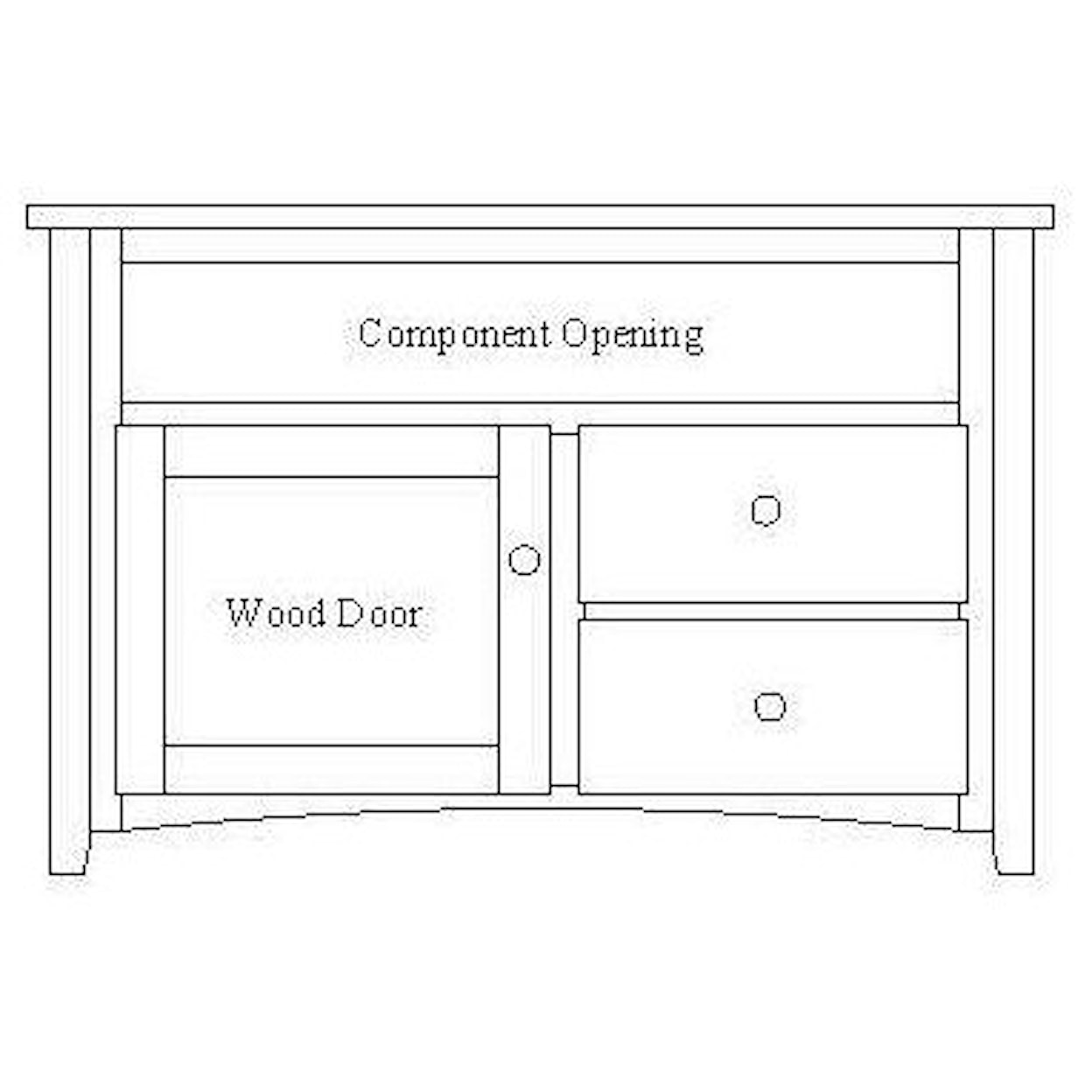 Hopewood Modern Shaker 56" TV Console