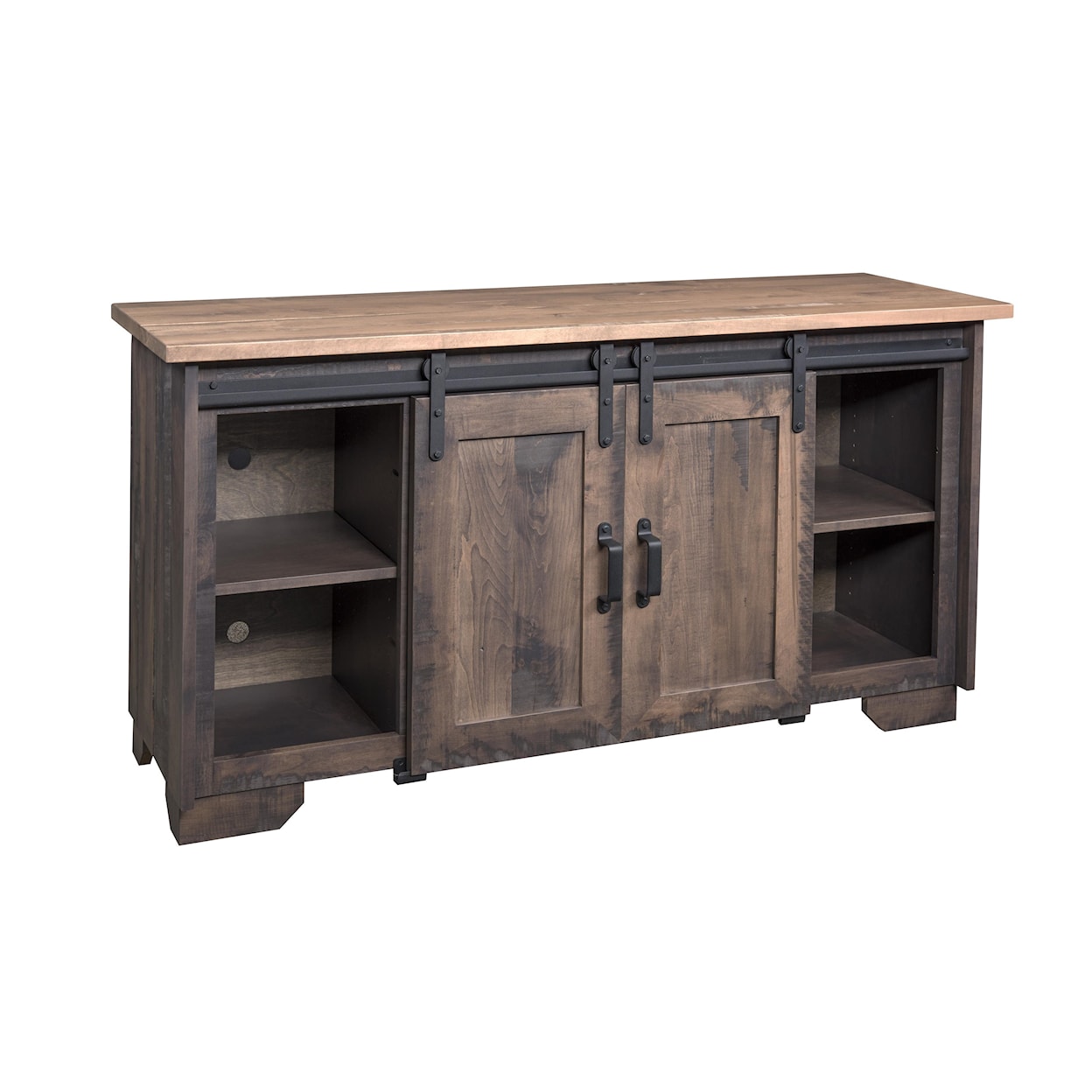 Wayside Custom Furniture Solid Wood TV Stands 62" Barn Door TV Stand