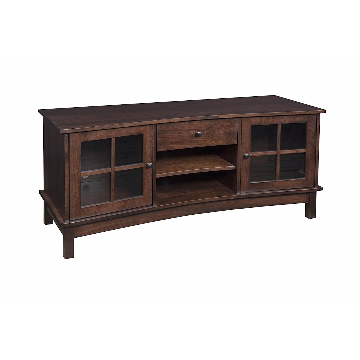 Wayside Custom Furniture Solid Wood TV Stands 60" Concave TV Stand