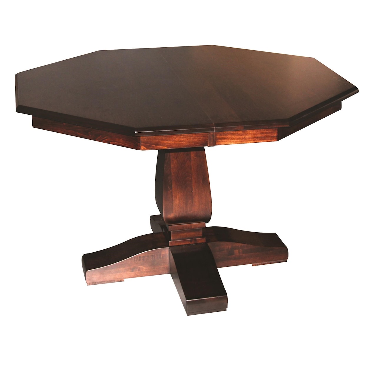 Wayside Custom Furniture Kountry Knob Bassett Single Pedestal Table