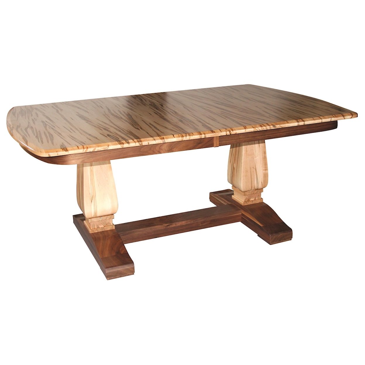 Wayside Custom Furniture Kountry Knob Bassett Double Pedestal Table