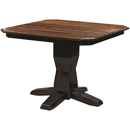Bevel Shaker Single Pedestal Table
