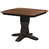Wayside Custom Furniture Kountry Knob Bevel Shaker Single Pedestal Table