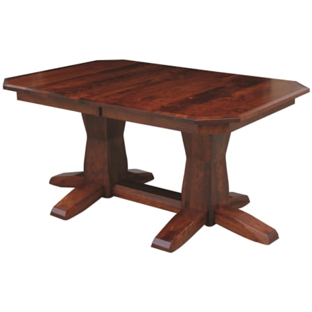 Bevel Shaker Double Pedestal Table