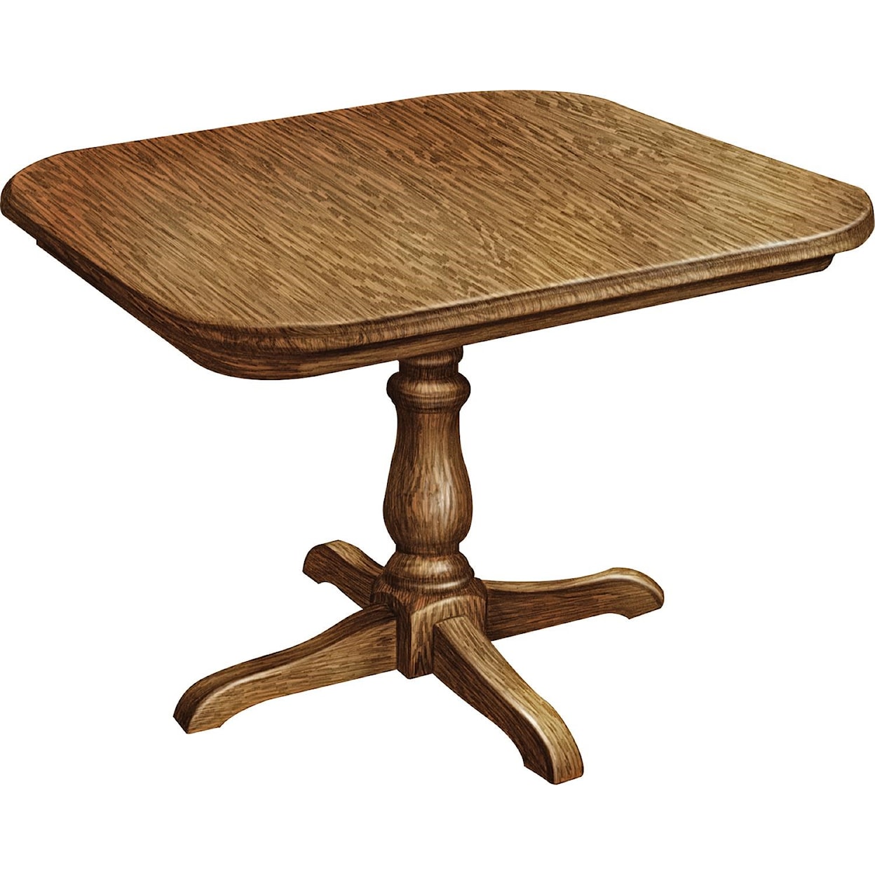 Wayside Custom Furniture Kountry Knob Boston Single Pedestal Table