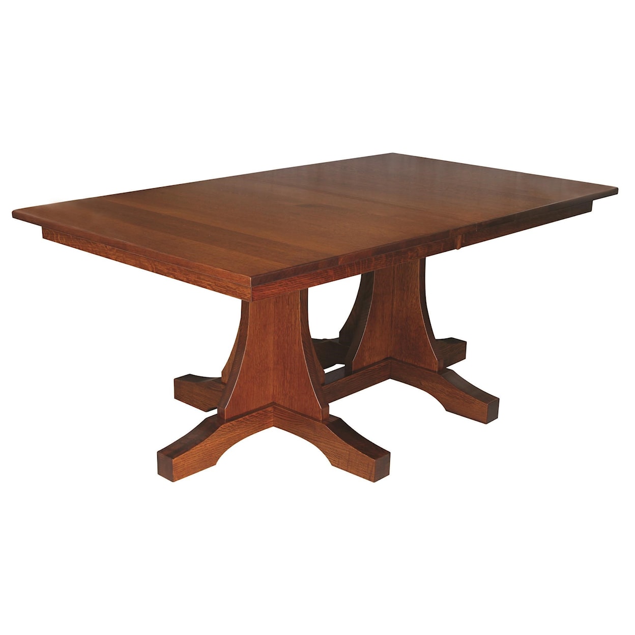 Wayside Custom Furniture Kountry Knob Copper Creek Double Pedestal Table