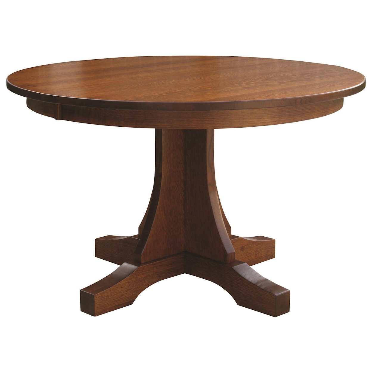 Wayside Custom Furniture Kountry Knob Copper Creek Single Pedestal Table