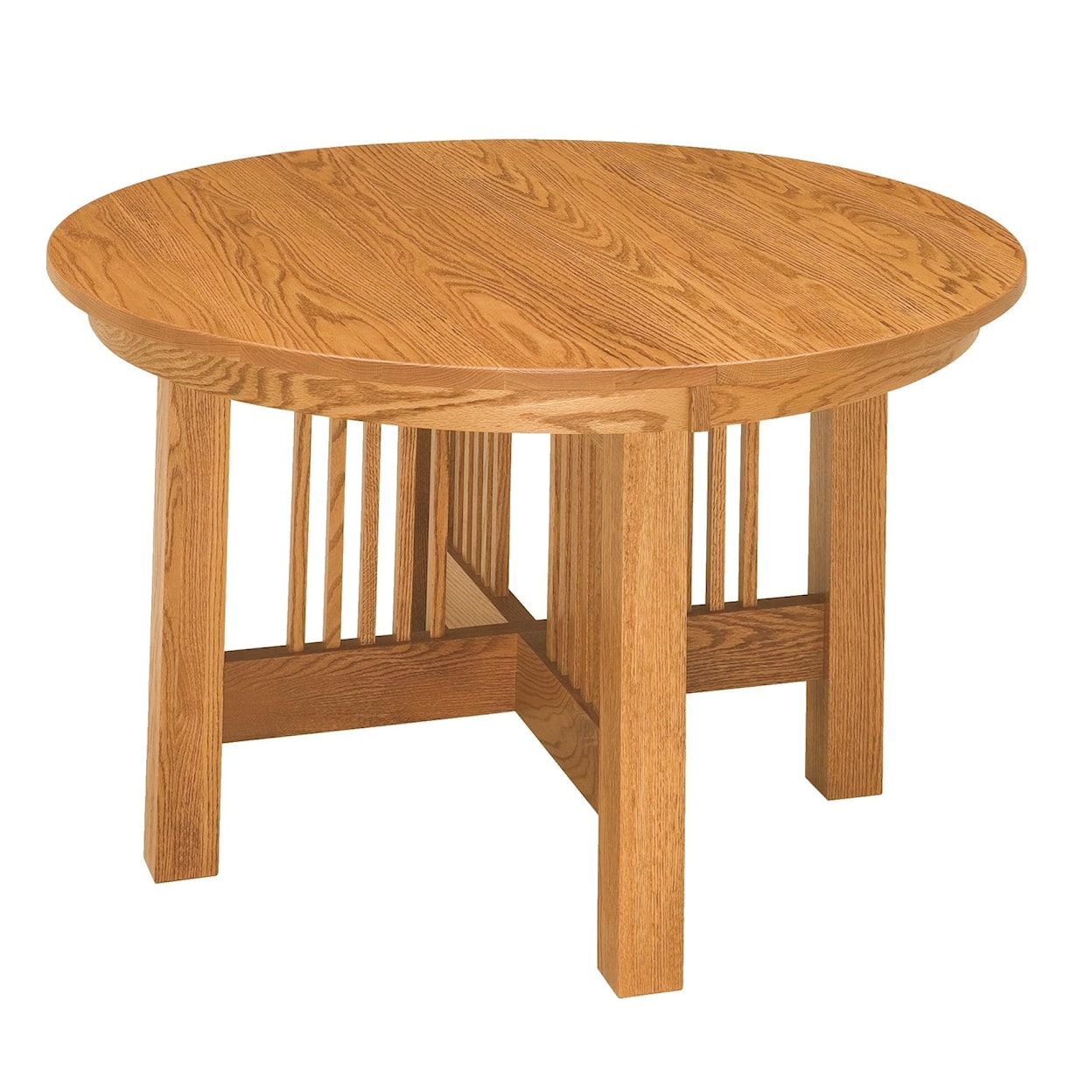Wayside Custom Furniture Kountry Knob Craftsman Single Pedestal Table
