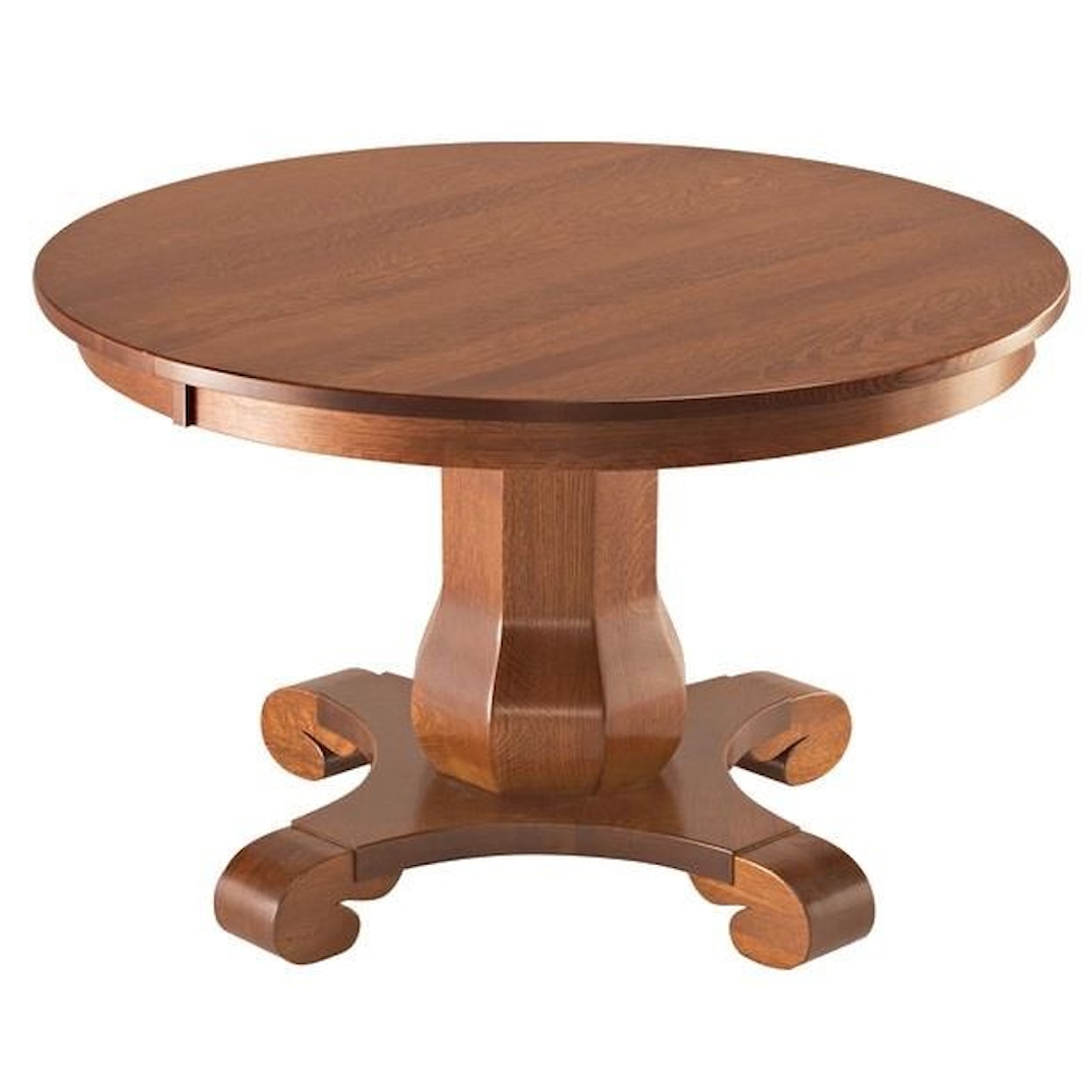 Wayside Custom Furniture Kountry Knob Hampton Single Pedestal Table