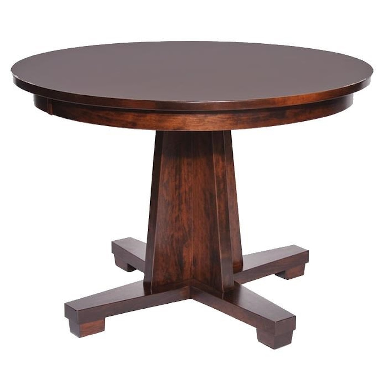 Wayside Custom Furniture Kountry Knob Modern Single Pedestal Table