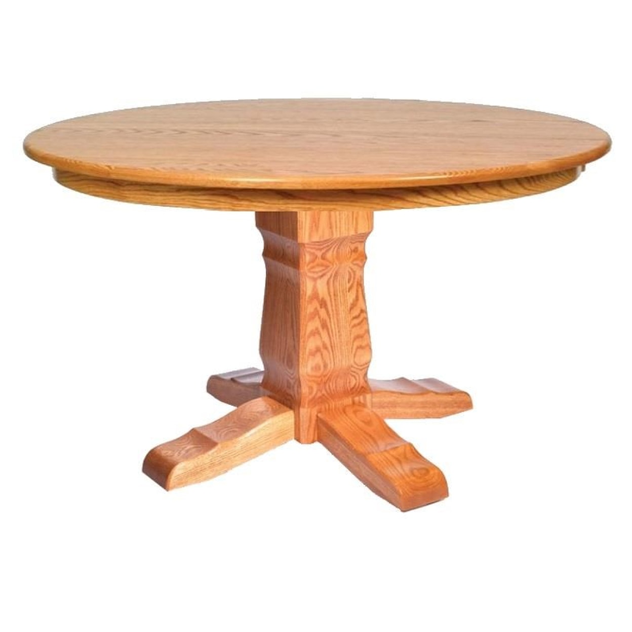 Wayside Custom Furniture Kountry Knob Post Mission Single Pedestal Table