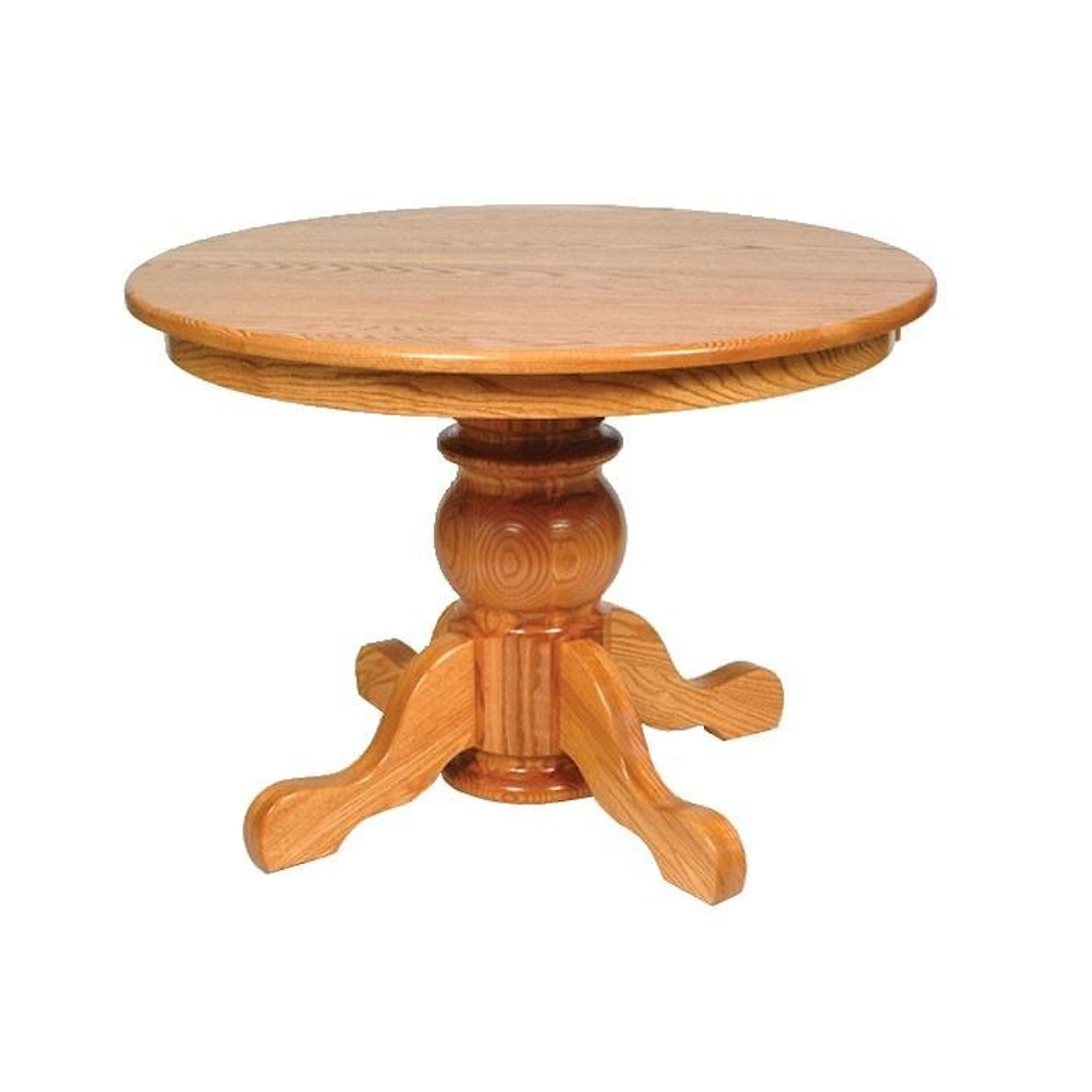 Wayside Custom Furniture Kountry Knob Pot Belly Single Pedestal Table