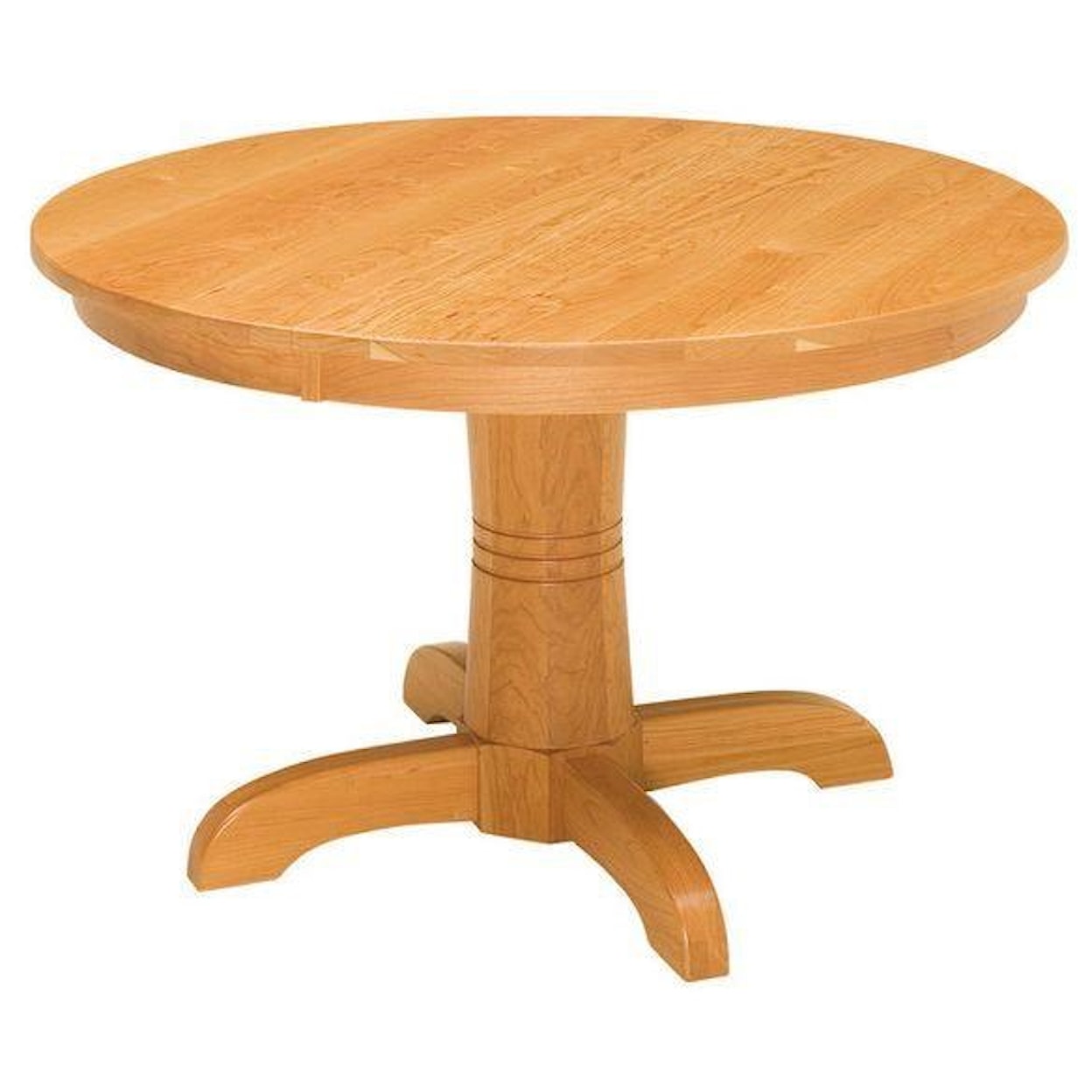 Wayside Custom Furniture Kountry Knob Regal Single Pedestal Table