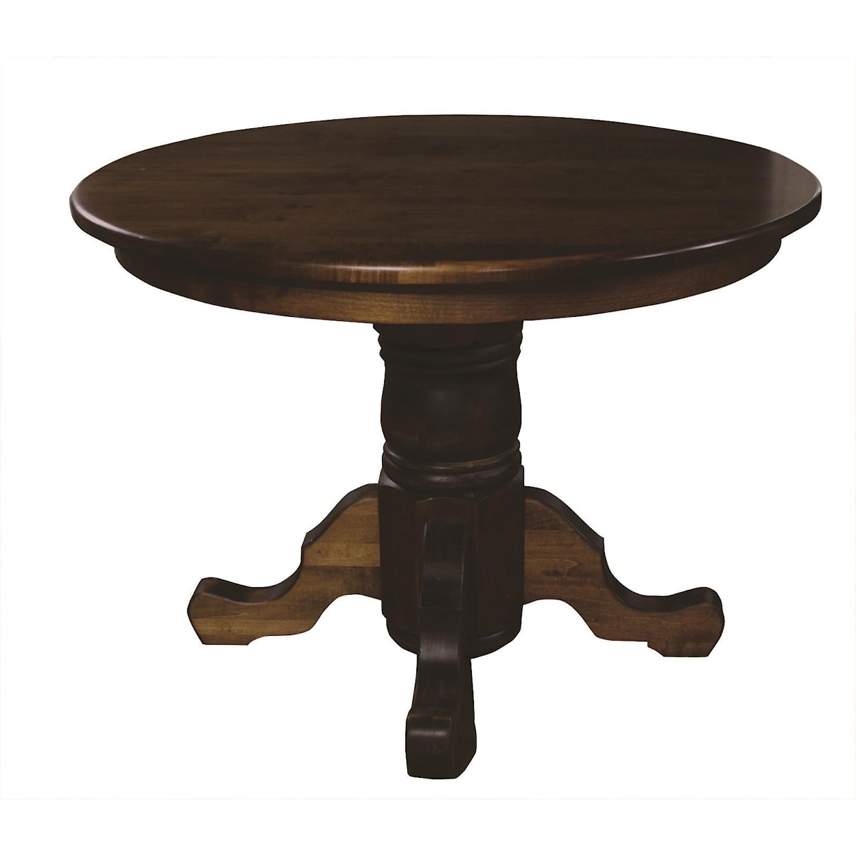 Wayside Custom Furniture Kountry Knob Standard Single Pedestal Table